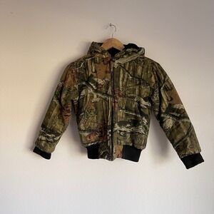Kids Walls Camo 100% Cotton Zip-Front Utility Jacket Size Medium